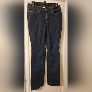 EUC Women's Eddie Bauer Curvy Straight Leg Blue Jeans, Size 8
